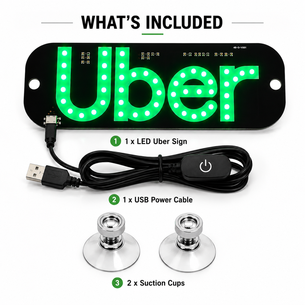 Uber LED Car Sign – USB Powered